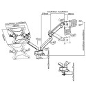 Uchwyt Maclean, Biurkowy podwójny, Do monitora i laptopa, Vesa 75x75 100x100, 17"-32", 2x8kg, MC-813