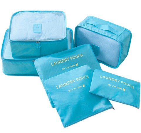 BQ28F Organizer podróżny 6 szt blue BQ28F Organizer podróżny 6 szt blue