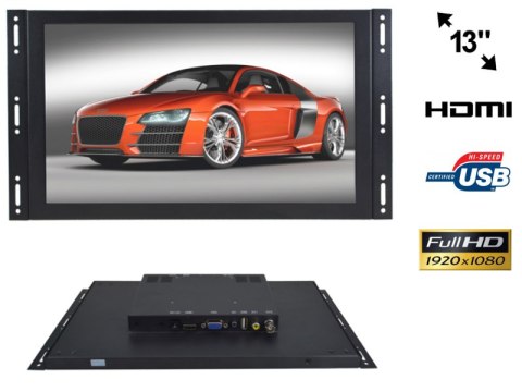 Monitor open frame ips led 13cali full hd vga hdmi usb av 12v 230v Monitor open frame ips led 13cali full hd vga hdmi usb av 12v 230v