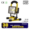 Naświetlacz przenośny led 30w 6000k aku/ 230v