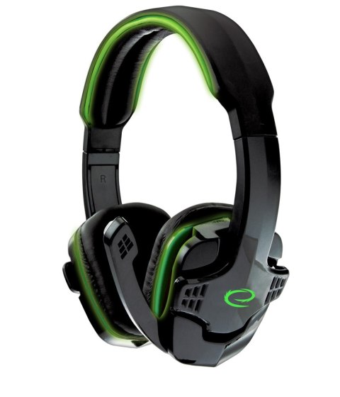EGH310G Esperanza słuchawki z mikrofonem gaming raven zielone EGH310G Esperanza słuchawki z mikrofonem gaming raven zielone