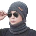 BQ52E Kpl unisex czapka i szalik grey