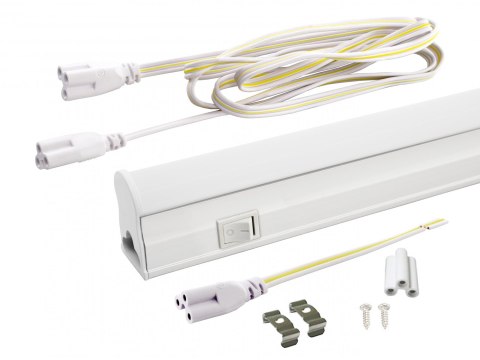 Świetlówka led liniowa t5 120cm 18w on/off zimna 6000k lampa natynkowa zintegrowana z oprawą Świetlówka led liniowa t5 120cm 18w on/off zimna 6000k lampa natynkowa zintegrowana z oprawą