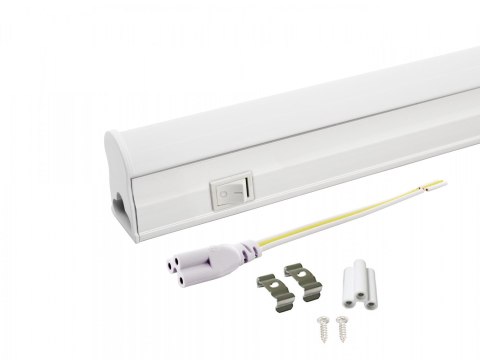 Świetlówka led liniowa t5 60cm 8w on/off zimna 6000k lampa natynkowa zintegrowana z oprawą Świetlówka led liniowa t5 60cm 8w on/off zimna 6000k lampa natynkowa zintegrowana z oprawą