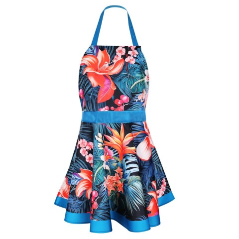 Nitly Paradise Blue - Fartuch Sukienka - elegancki prezent dla Żony Nitly Paradise Blue - Fartuch Sukienka - elegancki prezent dla Żony