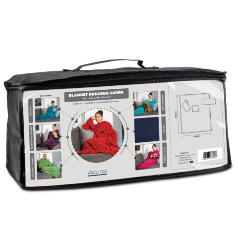 Kocyko-szlafrok SUPER MAMA - Niebieski - prezent dla mamy - na dzień mamy Kocyko-szlafrok SUPER MAMA - Niebieski - prezent dla mamy - na dzień mamy