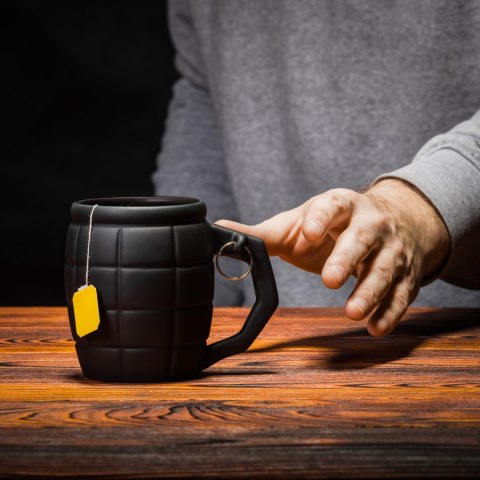 Kubek Granat Czarny 450 ml dla Taty Dziadka Kubek Granat Czarny 450 ml dla Taty Dziadka