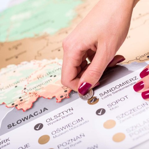 Mapa Odkrywcy Polska zdrapka PODRÓŻNIKA prezent Mapa Odkrywcy Polska zdrapka PODRÓŻNIKA prezent