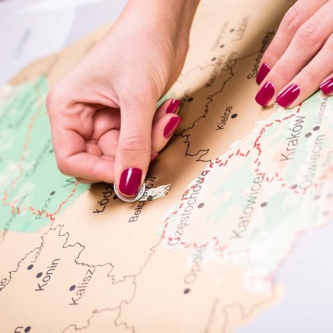 Mapa Odkrywcy Polska zdrapka PODRÓŻNIKA prezent Mapa Odkrywcy Polska zdrapka PODRÓŻNIKA prezent