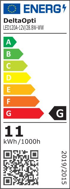 TAŚMA LED LED120A-12V/28.8W-WW/50M 50 m - 3000 K