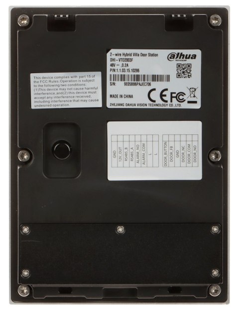 ZESTAW WIDEODOMOFONOWY KTX02(S) Wi-Fi / 2-Wire DAHUA ZESTAW WIDEODOMOFONOWY KTX02(S) Wi-Fi / 2-Wire DAHUA