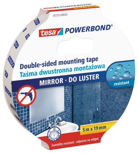 Taśma montażowa powerbond do luster 5.0m:19mm Taśma montażowa powerbond do luster 5.0m:19mm