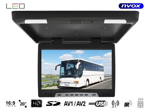 Monitor podwieszany podsufitowy lcd 20cali cali led usb sd ir fm