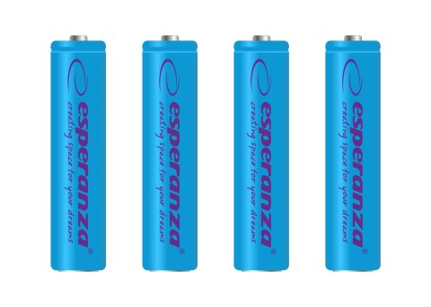 EZA102B Esperanza akumulatorki ni-mh aaa 1000mah 4szt. niebieskie EZA102B Esperanza akumulatorki ni-mh aaa 1000mah 4szt. niebieskie