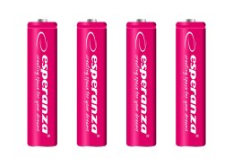 EZA102R Esperanza akumulatorki ni-mh aaa 1000mah 4szt. czerwone