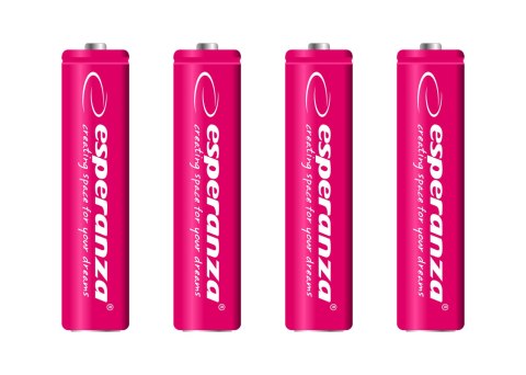 EZA102R Esperanza akumulatorki ni-mh aaa 1000mah 4szt. czerwone EZA102R Esperanza akumulatorki ni-mh aaa 1000mah 4szt. czerwone