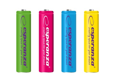 EZA107 Esperanza akumulatorki ni-mh aaa 1000mah 4szt. mix kolorów EZA107 Esperanza akumulatorki ni-mh aaa 1000mah 4szt. mix kolorów