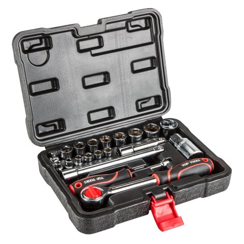 Zestaw kluczy nasadowych 1/4", 3/8", 20 szt. Zestaw kluczy nasadowych 1/4", 3/8", 20 szt.
