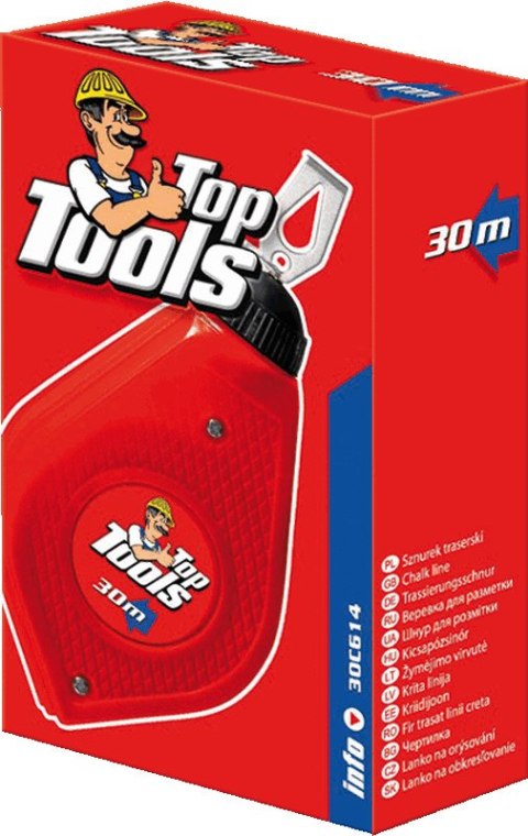 Sznurek traserski 30 m, plastikowa obudowa Sznurek traserski 30 m, plastikowa obudowa