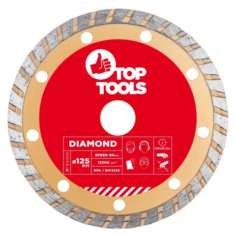 Tarcza diamentowa 125 x 22.2 mm, turbo Tarcza diamentowa 125 x 22.2 mm, turbo