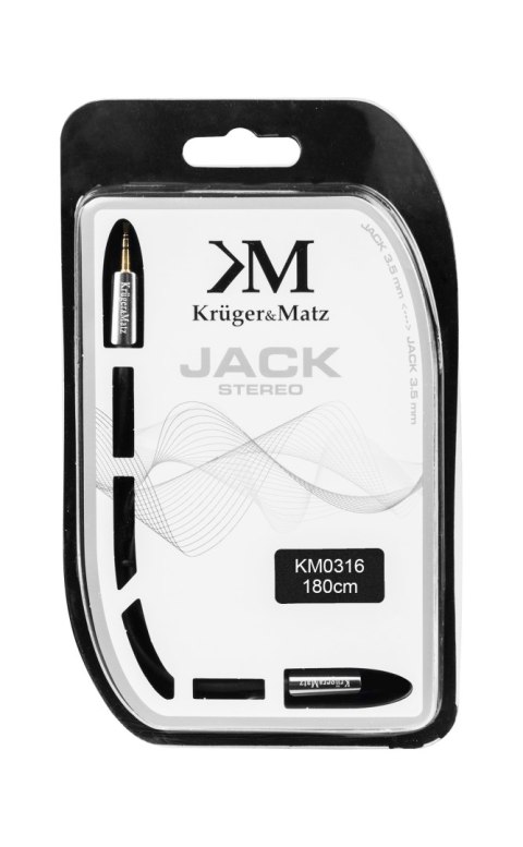Kabel wtyk - gniazdo jack 3.5 stereo 1.8m Kruger&Matz Kabel wtyk - gniazdo jack 3.5 stereo 1.8m Kruger&Matz
