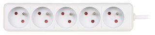 LISTWA ZASILAJĄCA PR-1.5M-5G/W (5 GNIAZD) 1.3 m