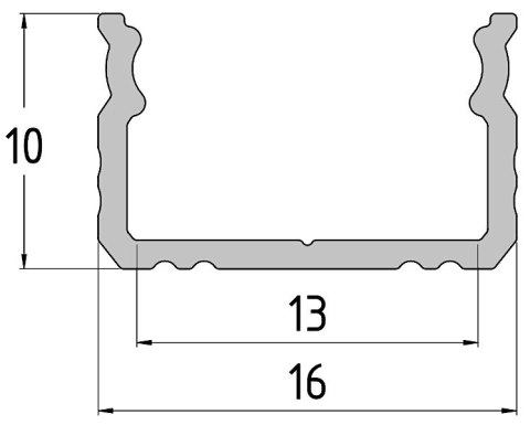 PROFIL Z KLOSZEM DO TAŚM LED PR-LED/SA2/2M NATYNKOWY SREBRNY PROFIL Z KLOSZEM DO TAŚM LED PR-LED/SA2/2M NATYNKOWY SREBRNY