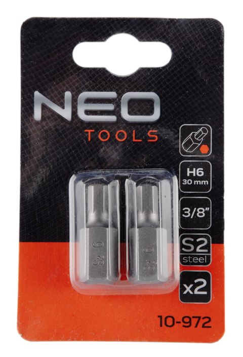 Końcówka HEX 6 x 30 mm, S2 x 2 szt. Końcówka HEX 6 x 30 mm, S2 x 2 szt.