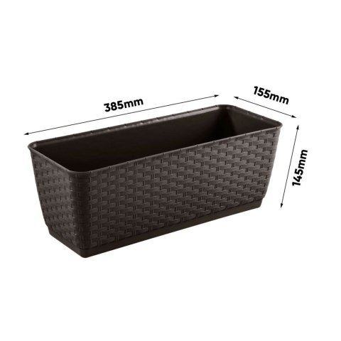Doniczka rattanowa z hakami Ratolla DRL400PW umbra Doniczka rattanowa z hakami Ratolla DRL400PW umbra