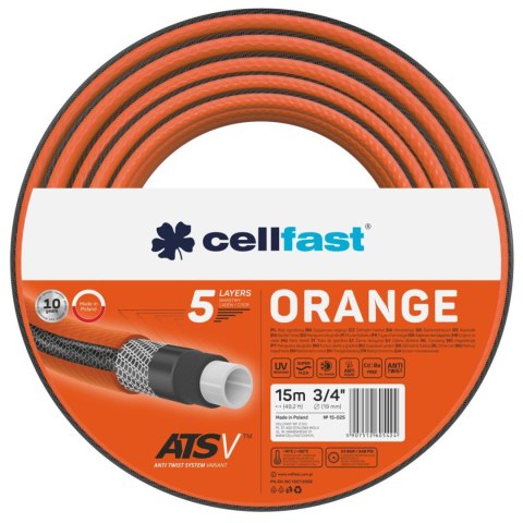 Wąż ogrodowy Cellfast Orange ATSV 3/4" 15m Wąż ogrodowy Cellfast Orange ATSV 3/4" 15m