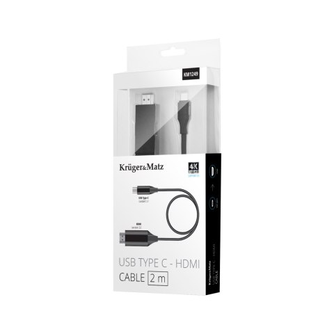 Kabel HDMI - USB typu C 2 m Kruger&Matz Kabel HDMI - USB typu C 2 m Kruger&Matz