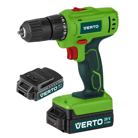 Wiertarko-wkrętarka akumulatorowa 2 x 20V, Li-Ion/1.5Ah, walizka Wiertarko-wkrętarka akumulatorowa 2 x 20V, Li-Ion/1.5Ah, walizka