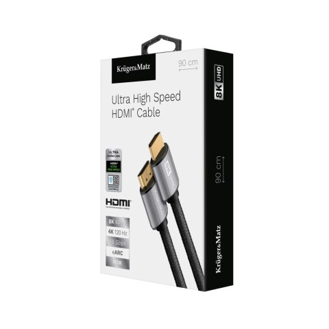 Kabel HDMI-HDMI 2.1 8K 0,9 m Kruger&Matz Kabel HDMI-HDMI 2.1 8K 0,9 m Kruger&Matz