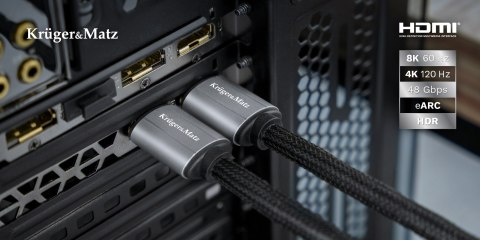 Kabel HDMI-HDMI 2.1 8K 0,9 m Kruger&Matz Kabel HDMI-HDMI 2.1 8K 0,9 m Kruger&Matz