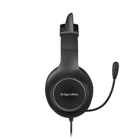 Gamingowe słuchawki nauszne dla dzieci Kruger&Matz Gamer Kids, kolor czarny Gamingowe słuchawki nauszne dla dzieci Kruger&Matz Gamer Kids, kolor czarny