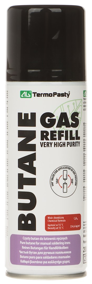 BUTAN DO LUTOWNIC GAS-REFILL/200 SPRAY 200 ml AG TERMOPASTY