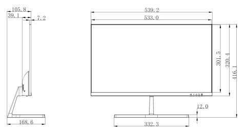 MONITOR VGA, HDMI, AUDIO LM24-B200S 23.8 " DAHUA MONITOR VGA, HDMI, AUDIO LM24-B200S 23.8 " DAHUA