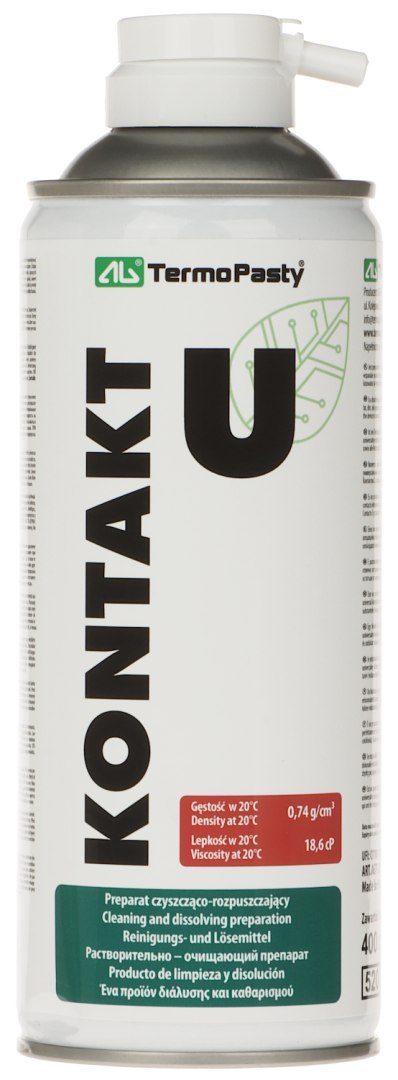UNIWERSALNY PREPARAT CZYSZCZĄCY KONTAKT-U/400 SPRAY 400 ml AG TERMOPASTY UNIWERSALNY PREPARAT CZYSZCZĄCY KONTAKT-U/400 SPRAY 400 ml AG TERMOPASTY