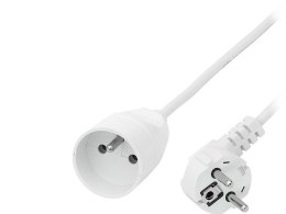 9837# Przedłużacz sieciowy ps-171 1-gniazdo z uziemieniem 1,5m biały 3x1mm