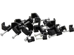 42-007# Uchwyt kabla 8/5mm czarny płaski