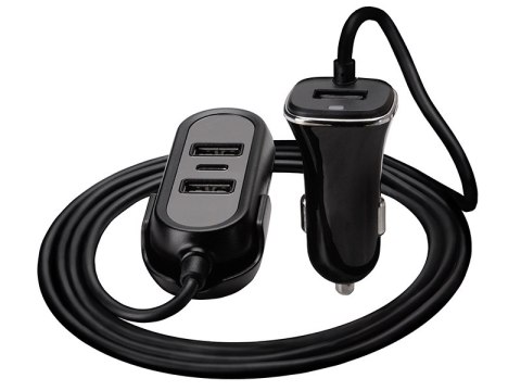 Ładowarka samochodowa TRACER 12-24V MULTICHARGE 3xUSB 7,2A + PD 18W Ładowarka samochodowa TRACER 12-24V MULTICHARGE 3xUSB 7,2A + PD 18W