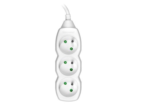Przedłużacz TRACER PowerCord 3,0m (3 gniazda, white) Przedłużacz TRACER PowerCord 3,0m (3 gniazda, white)