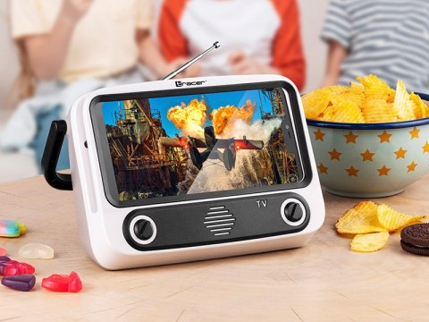 Stojak na telefon z głośnikiem BT TRACER TV79 - FM, USB, Powerbank Stojak na telefon z głośnikiem BT TRACER TV79 - FM, USB, Powerbank