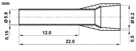 TULEJKA KABLOWA TUL-16/12/DIN-BL*P100