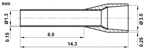 TULEJKA KABLOWA TUL-1/8/DIN-R*P100