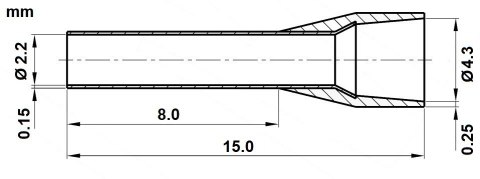TULEJKA KABLOWA TUL-2.5/8/DIN-BL*P100