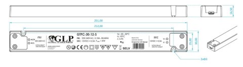 ZASILACZ IMPULSOWY 12V/2.5A-GTPCS