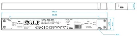 ZASILACZ IMPULSOWY 12V/8.34A-GTPCS