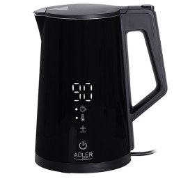 AD 1345 black Czajnik metalowy led z regulacją temperatury 1,7l strix