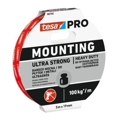 Taśma montaż.dwustr.pian.1.5m:19mm pro ultra strong Taśma montaż.dwustr.pian.1.5m:19mm pro ultra strong